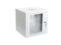 Szafa krosowa wisząca niedzielona 10 cali 6U 300x315x306 mm, drzwi szklane, kolor szary
