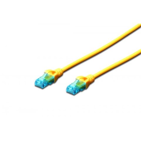 Patch cord U/UTP kat.5e PVC 1m Żółty Patch cord U/UTP kat.5e PVC 1m Żółty
