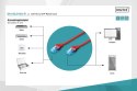 Patch cord U/UTP kat.5e PVC 1m czerwony