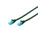 Patch cord U/UTP kat.5e PVC 2m zielony