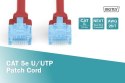 Patch cord U/UTP kat.5e PVC 3m czerwony