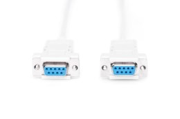 Kabel połączeniowy RS232 null-modem Typ DSUB9/DSUB9 Ż/Ż 3m Szary