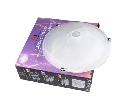 Plafon sufitowy z czujnikiem PIR Energy MCE22 2x40WE27 Plafon sufitowy z czujnikiem PIR Energy MCE22 2x40WE27