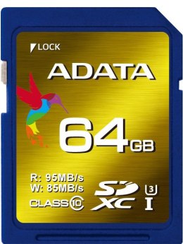 SD XC XPG 64GB UHS-1 U3/Class10 4K 3D