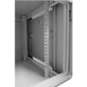 Szafa wisząca jednosekcyjna 19 cali 6U 368/600/450mm, drzwi szklane, szara (RAL7035), zmontowana