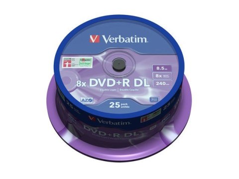 DVD+R 8x 8.5GB 25P CB Double Layer 43757 DVD+R 8x 8.5GB 25P CB Double Layer 43757