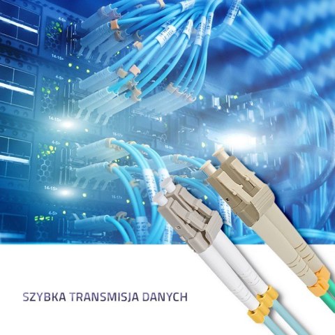 Patchcord światłowodowy LC/UPC-LC/UPC | MM | 50/125 | OM3 | 3m Patchcord światłowodowy LC/UPC-LC/UPC | MM | 50/125 | OM3 | 3m