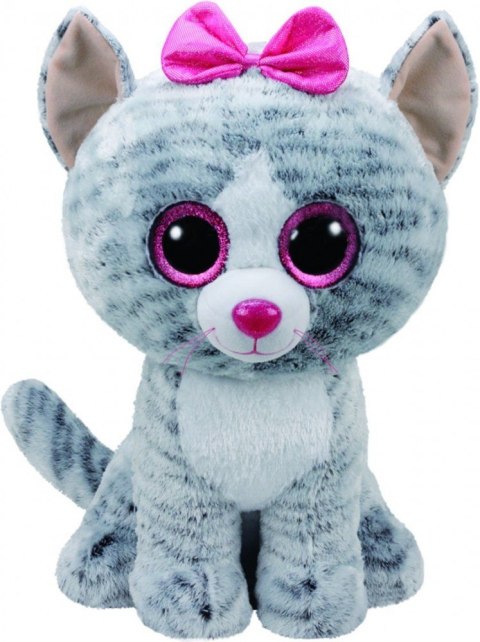 Maskotka TY Beanie Boos Kiki - Szary kot, 42 cm Maskotka TY Beanie Boos Kiki - Szary kot, 42 cm