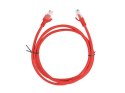 PATCHCORD KAT.5E 1.5M CZERWONY FLUKE PASSED LANBERG