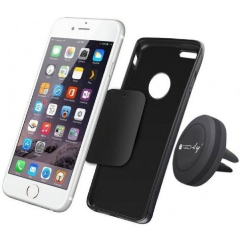 Uchwyt samochodowy magnetyczny na telefon, kratki, czarny Uchwyt samochodowy magnetyczny na telefon, kratki, czarny