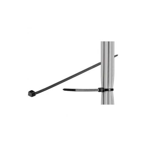 Nylonowe opaski zaciskowe 280 x 4.8mm 100szt. czarne Nylonowe opaski zaciskowe 280 x 4.8mm 100szt. czarne