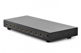 Rozdzielacz/Splitter HDMI 8-portowy, 1080p 60Hz FHD 3D, HDCP 1.2, audio