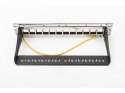 Patch panel 10, 12 port Keystone, pusty, Czarny