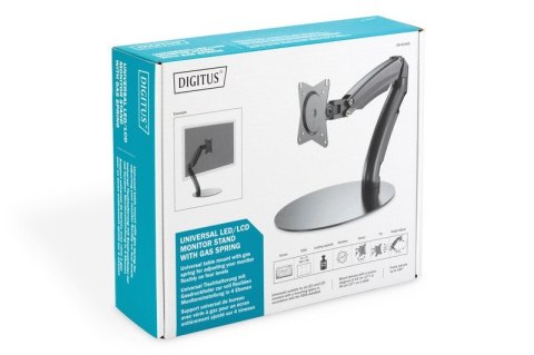 Ramię biurkowe pojedyncze, 1xLCD, max. 27", max. 6.5kg, uchylno-obrotowe 180° (PIVOT) Ramię biurkowe pojedyncze, 1xLCD, max. 27", max. 6.5kg, uchylno-obrotowe 180° (PIVOT)