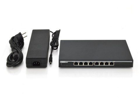 Switch Gigabit Desktop 8-portowy, 8x10/100/1000Mbps PoE+ af/at 135W, Metalowa obudowa Switch Gigabit Desktop 8-portowy, 8x10/100/1000Mbps PoE+ af/at 135W, Metalowa obudowa
