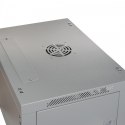 Szafa wisząca jednosekcyjna 19 4U 279/600/450mm, drzwi szklane, szara (RAL 7035)