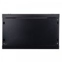 Szafa wisząca jednosekcyjna 19 cali 4U 279/600/450mm, drzwi szklane, (RAL 9004) Czarna