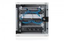 Szafa wisząca jednosekcyjna 10 cali 6U 330 x 312 x 300mm, drzwi szklane (RAL7035), zmontowana Szara