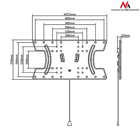 Uchwyt do TV OLED 32-65 max 30kg MC-809 Uchwyt do TV OLED 32-65 max 30kg MC-809