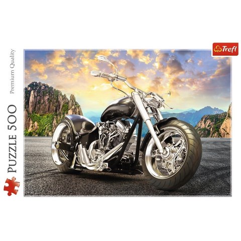 Puzzle 500 elementów Czarny motocykl Puzzle 500 elementów Czarny motocykl