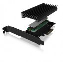 Karta PCIe z gniazdem M.2 M-Key dla jednego dysku SSD M.2 NVMe, podświetlenie ARGB IB-PCI224M2-RGB
