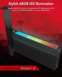 Karta PCIe z gniazdem M.2 M-Key dla jednego dysku SSD M.2 NVMe, podświetlenie ARGB IB-PCI224M2-RGB