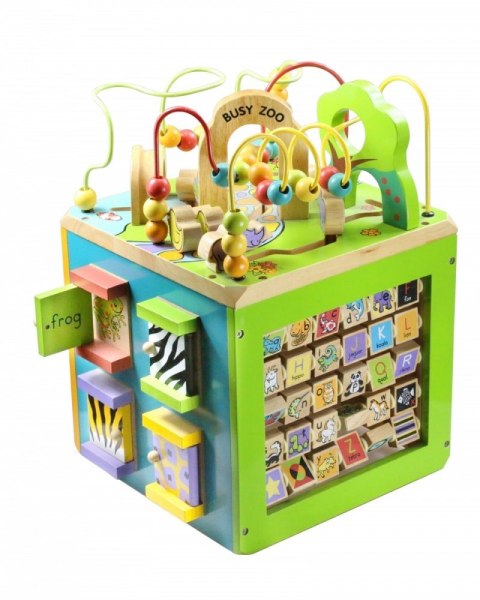 Drewniana kostka edukacyjna duża Zwierzęta Zoo Drewniana kostka edukacyjna duża Zwierzęta Zoo