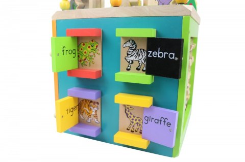 Drewniana kostka edukacyjna duża Zwierzęta Zoo Drewniana kostka edukacyjna duża Zwierzęta Zoo