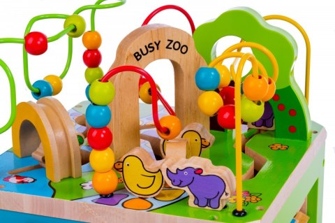 Drewniana kostka edukacyjna duża Zwierzęta Zoo Drewniana kostka edukacyjna duża Zwierzęta Zoo