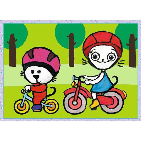 Puzzle 4w1 Dzień Kicia Kocia Puzzle 4w1 Dzień Kicia Kocia