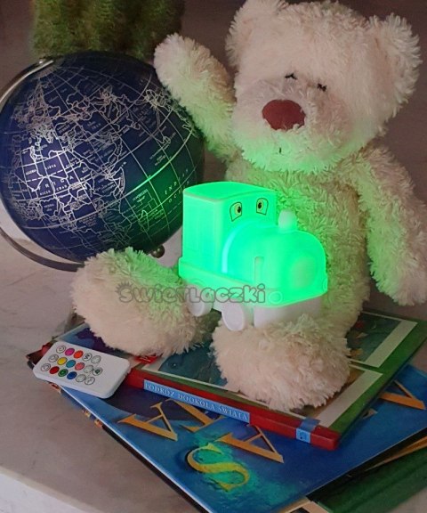 Lampka nocna silikonowa z pilotem zmieniająca kolory Świetlaczek Lokomotywa Lampka nocna silikonowa z pilotem zmieniająca kolory Świetlaczek Lokomotywa