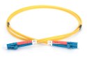 Patchcord FO Singlemode 09/125 OS2 LC-LC duplex 10m Żółty