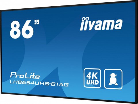 Monitor 86 cali LH8654UHS-B1AG 24/7, IPS, ANDROID.11, 4K, SDM, 2x10W Monitor 86 cali LH8654UHS-B1AG 24/7, IPS, ANDROID.11, 4K, SDM, 2x10W