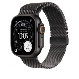 Bransoleta mediolańska z tytanu w kolorze czarnym do koperty 49 mm - rozmiar M