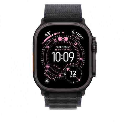 Opaska Alpine w kolorze czarnym do koperty 49 mm - rozmiar M - elementy z tytanu w kolorze czarnym Opaska Alpine w kolorze czarnym do koperty 49 mm - rozmiar M - elementy z tytanu w kolorze czarnym
