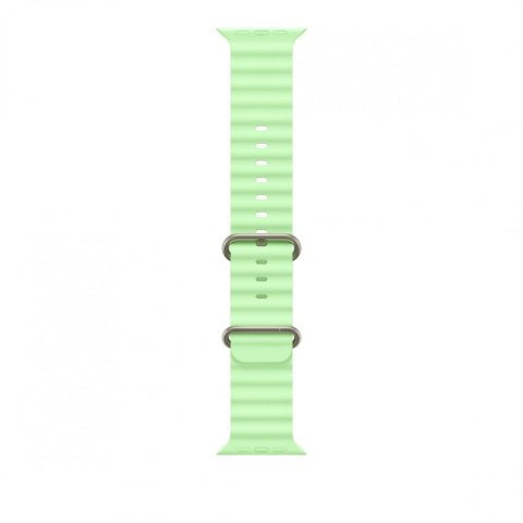 Pasek Ocean w kolorze neonowej zieleni do koperty 49 mm - elementy z tytanu w kolorze naturalnym
