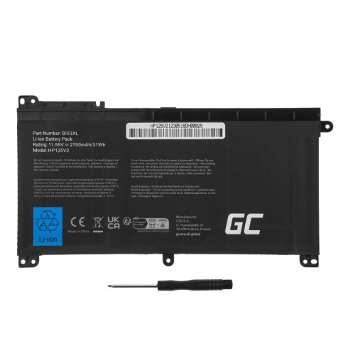 Bateria BI03XL ON03XL 11,55V 2700mAh do HP x360 13-U Stream 14-AX Bateria BI03XL ON03XL 11,55V 2700mAh do HP x360 13-U Stream 14-AX