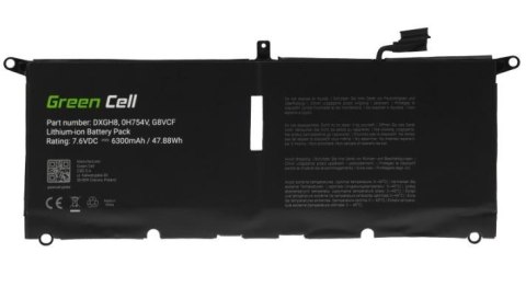 Bateria DXGH8 7,6V 6300mAh do Dell XPS 13 9370 Vostro 5390 3301 Bateria DXGH8 7,6V 6300mAh do Dell XPS 13 9370 Vostro 5390 3301