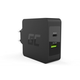 Ładowarka sieciowa USB-C 45W PD + USB QC 3.0 (z kablem USB-C)