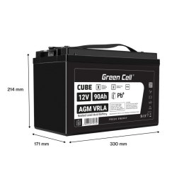 Akumulator AGM VRLA 12V 90Ah IP54