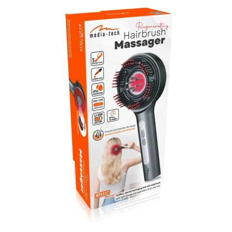 Masująca szczotka do włosów i skóry głowy REGENERATING HAIRBRUSH MASSAGER MT6537 Masująca szczotka do włosów i skóry głowy REGENERATING HAIRBRUSH MASSAGER MT6537