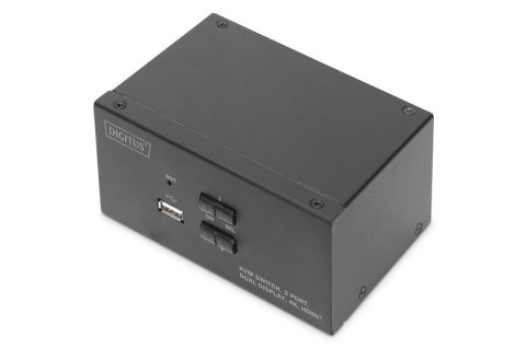 Przełącznik KVM 2 portowy HDMI, Dual Display, 4K 30Hz Przełącznik KVM 2 portowy HDMI, Dual Display, 4K 30Hz