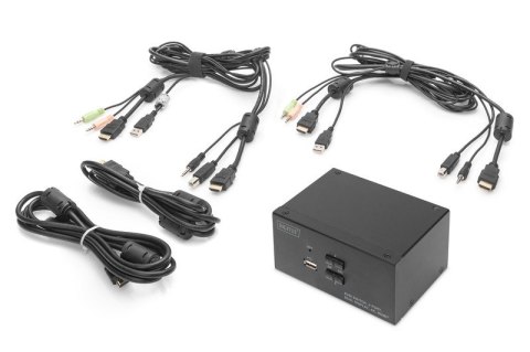 Przełącznik KVM 2 portowy HDMI, Dual Display, 4K 30Hz Przełącznik KVM 2 portowy HDMI, Dual Display, 4K 30Hz
