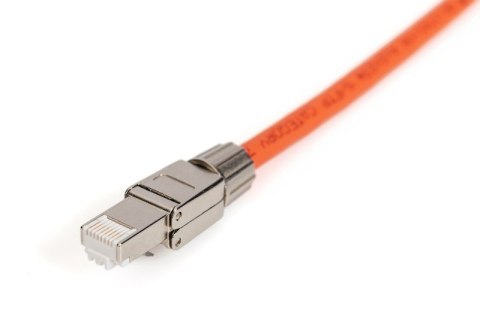 Wtyk modularny RJ45 kat.6A, PoE++, 10GbE, STP, ekranowany, beznarzędziowy, zakręcany, metalowy, AWG 26-22, dł.50mm Wtyk modularny RJ45 kat.6A, PoE++, 10GbE, STP, ekranowany, beznarzędziowy, zakręcany, metalowy, AWG 26-22, dł.50mm