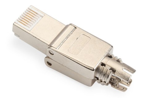Wtyk modularny RJ45 kat.6A, PoE++, 10GbE, STP, ekranowany, beznarzędziowy, zakręcany, metalowy, AWG 26-22, dł.50mm Wtyk modularny RJ45 kat.6A, PoE++, 10GbE, STP, ekranowany, beznarzędziowy, zakręcany, metalowy, AWG 26-22, dł.50mm