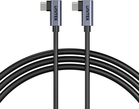 Unitek kabel USB-C do USB-C PD 100W podwójny 90 stopni, 0,5m