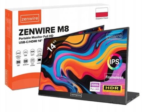 Monitor Przenośny Zenwire 14" USB-C Full HD 1920x1080 IPS HDMI