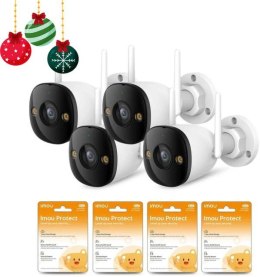 Zestaw 4 kamer IP Imou bullet 3 5MP z chmurami Imou Protect