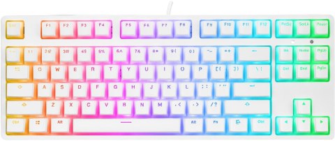Klawiatura przewodowa Rampage TKL GHOST biały