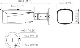 Kamera IP DAHUA IPC-HFW3849T1-AS-PV-0280B-PRO-BLACK Opakowanie zbiorcze 4szt.